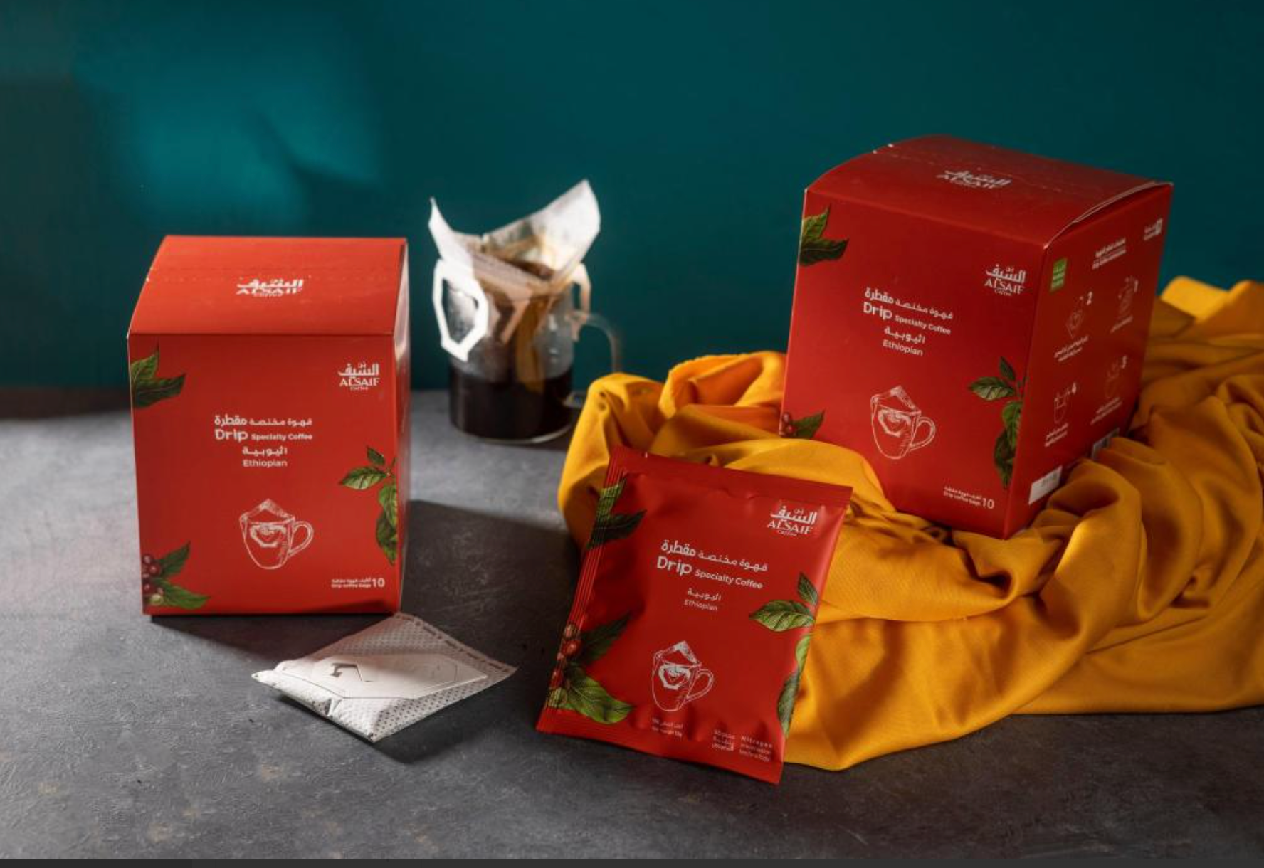 Al Saif Specialty Drip Coffee – Ethiopian (5 Sachets)- قهوة السيف مختصة مقطرة اثيوبي 5 اظرف